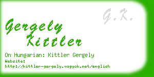 gergely kittler business card